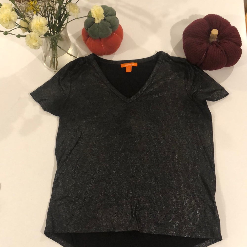 Size medium sparkly v neck shirt from Joe Fresh